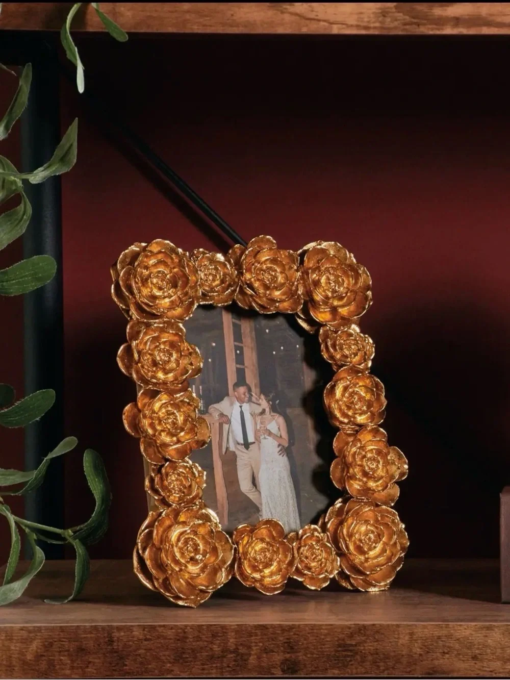 Gold Floral Rose Frame – Decorative Picture Frame